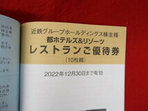 Ｙ【5388】未使用品★近鉄　株主優待券（2冊）冊子のみ★　有効期限2022年12月31日迄　_画像8