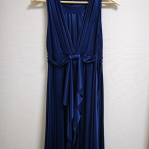 結婚式 ワンピース ブルー