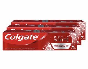 Colgate Optic White Sparkling White 100g 3本セット　コルゲート　ホワイトニング　歯磨き粉　シール　ジェル　オプティック　ホワイト