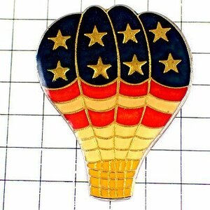 ピンバッジ・星条旗柄の気球アメリカ国旗/USA◆フランス限定ピンズ◆レアなヴィンテージものピンバッチ
