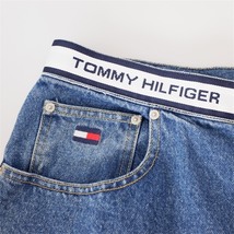 90's TOMMY JEANS トミージーンズ デニムショートパンツ メンズW38 ブルー ハーフパンツ ビンテージ TOMMY HILFIGER pt-1014_画像5