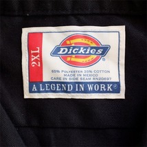 Dickies ディッキーズ 半袖ワークシャツ メンズUS-2XLサイズ ブラック ボックス裾カジュアル XXL アメリカ古着 sh-3731n_画像4