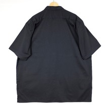 Dickies ディッキーズ 半袖ワークシャツ メンズUS-2XLサイズ ブラック ボックス裾カジュアル XXL アメリカ古着 sh-3731n_画像3