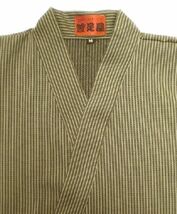 野袴作務衣（茶縞）　日本製_画像3
