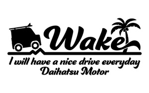 разрезные наклейки [ wake *WAKE* Surf стиль * Daihatsu ] разрезные знаки стикер * California 