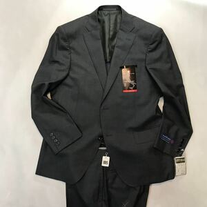 新品訳ありタグ付き高級エルメジルドゼニア　Ermenegildo zegna COOL EFFECTサイズBE5２つボタングレイ系フォグAMFステッチ激安美脚タイト