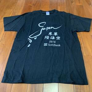 沖縄 米軍放出品 SOFTBANK 陸海空 Tシャツ オシャレ ファッション 古着 ビンテージ LARGE ブラック (管理番号QR18)の画像1