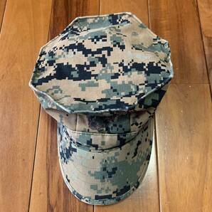 海兵隊実物 米軍 USMC ウッドランドマーパット キャップ キャンプ アウトドア サバゲー 劇 ダンス MEDIUM (管理番号KL7)の画像5