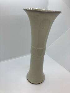 【9079】1円スタート 花瓶 白 ガーデニング フラワースタンド 園芸 花 高さ：約30cm 口径：約12㎝