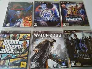 PS3 人気 ソフト 6本セット ウォッチドッグス 地球防衛軍4 グランド・セフト・オート バイオハザード デッドライジング デビルメイクライ