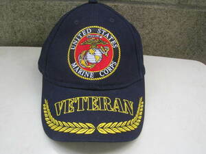 稀少 米海兵隊 UNITED STATES MARINE CORPS VETERAN ベテラン 退役軍人 刺繍キャップ 帽子
