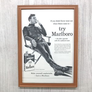 ■即決◆1960年(昭和35年) Marlboro マールボロ マルボロ タバコ【B4-6673】アメリカ ビンテージ雑誌広告【B4額装品】当時物/本物 ★同梱可