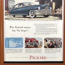 ■即決◆1949年(昭和24年) PACKARD パッカード エイト ツーリングセダン【B4-2570】アメリカビンテージ雑誌広告【B4額装品】当時物★同梱可_画像5