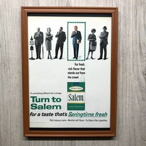 ◆即決◆1965年(昭和40年) Salem セーラム タバコ セイラム シガレット【B4-6565】アメリカ ビンテージ雑誌広告【B4額装品】当時物★同梱可