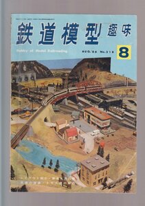 ■送料無料■Y28■鉄道模型趣味■1966年８月No.218■レイアウト紹介・南海木造凸電・蒸機の塗装・トラス橋の製作■(年相応、折れ)