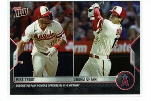 【大谷翔平/マイク・トラウト】2022 MLB Topps Now Angels: Superstar Pair Powers Offense in 11-6 #334