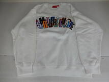 Supreme　シュプリーム　2021SS　Stacked　Crewneck　サイズL　白　スタックドクルーネック　半タグ_画像1