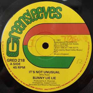 Bunny Lie Lie / It's Not Unusual　[Greensleeves Records - GRED 218]