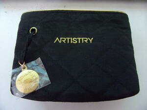 ◆バ-327　ポーチ 未使用 ミラー付 Amway/アムウェイ ARTISTRY/アーティストリー　サイズ約寸：縦13cm 幅18.5cm 奥4cm