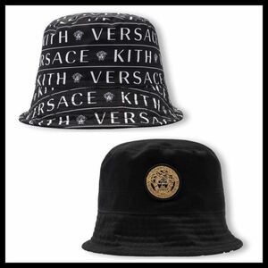 美品　レア　Kith x Versace モノグラム リバーシブル バケットハット　モノグラム　キャップ