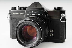 ペンタックス Pentax Spotmatic SP ブラック Super-Multi-Coated Takumar 50mm F1.4 ボディ レンズセット J12