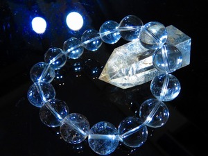 ◆夢見の石☆ニューヨーク ハーキマーダイヤモンド ドリームクリスタル 水晶 ブレスレット 14mm★pa13309