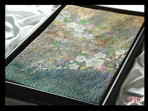 Art hand Auction [G548] Nishijin Fukureori soigneusement sélectionné, teinture Yuzen peinte à la main, Crête de fleur de Tsujiga, aspect obi subtilement fleuri, Sac d'art de haute qualité à motif de tambour en soie pure obi ◇Inspection◇Épingle à main kimono Nagoya obijime, groupe, Fukuro-obi, Adapté