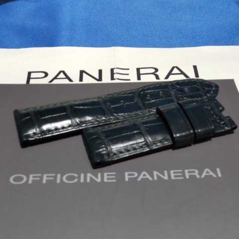 OFFICINE PANERAI 正規 パネライ 純正 濃緑 ダーク グリーン クロコ ストラップ ベルト BDR Dバックル 24 / 22 mm アリゲーター 未使用