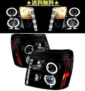  Cadillac Escalade inner black projector LED lighting ring head light Japan light axis specification black original halogen car 