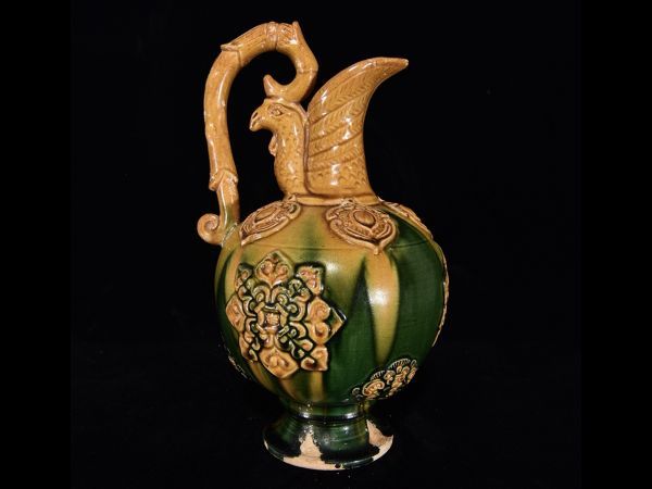 中国 唐三彩 鶏頭壺 (タグ付き) | www.jarussi.com.br