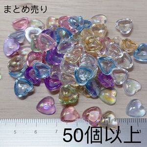 まとめ売り 多色混合アクセサリーデコパーツハートDIY ヘアピンお得50点セット