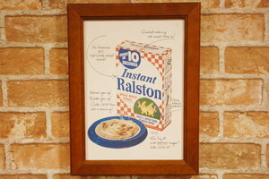 Instant Ralston ミニポスター B5額縁付き 複製広告 ◆ シリアル ラルストン FB5-237