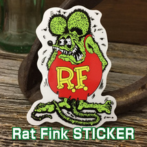 ラットフィンク ROTH'86 ミニ ステッカー ◆ Rat Fink 緑のネズミ R.F. meRD2-GR_画像1