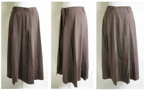 #Jurgen Lehl[ Jurgen Lehl ] tea pleat long skirt M#