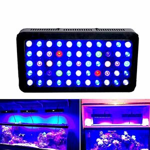 アクアリウム LED55連 ライト 165w 20000k 調光機能 サンゴ 水槽照明 水草 ブラックボックス フルスペクトル 観賞魚 熱帯魚 スポットライト