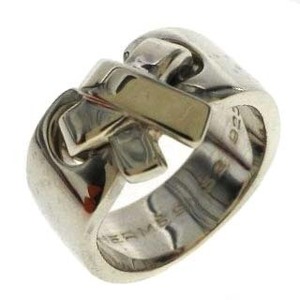 HERMES Hermes la комплект лента кольцо * кольцо серебряный 925 11 номер женский [53140439] б/у 