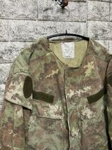 イタリア軍 実用品 ノーカラー デジタルカモ コンバットジャケット ミリタリー イタリアンフレック 迷彩 カモフラ military 襟なしシャツ M_画像2