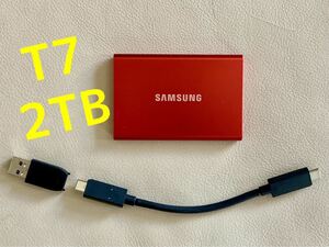 SAMSUNG Portable SSD T7 2TB MU-PC2T0R