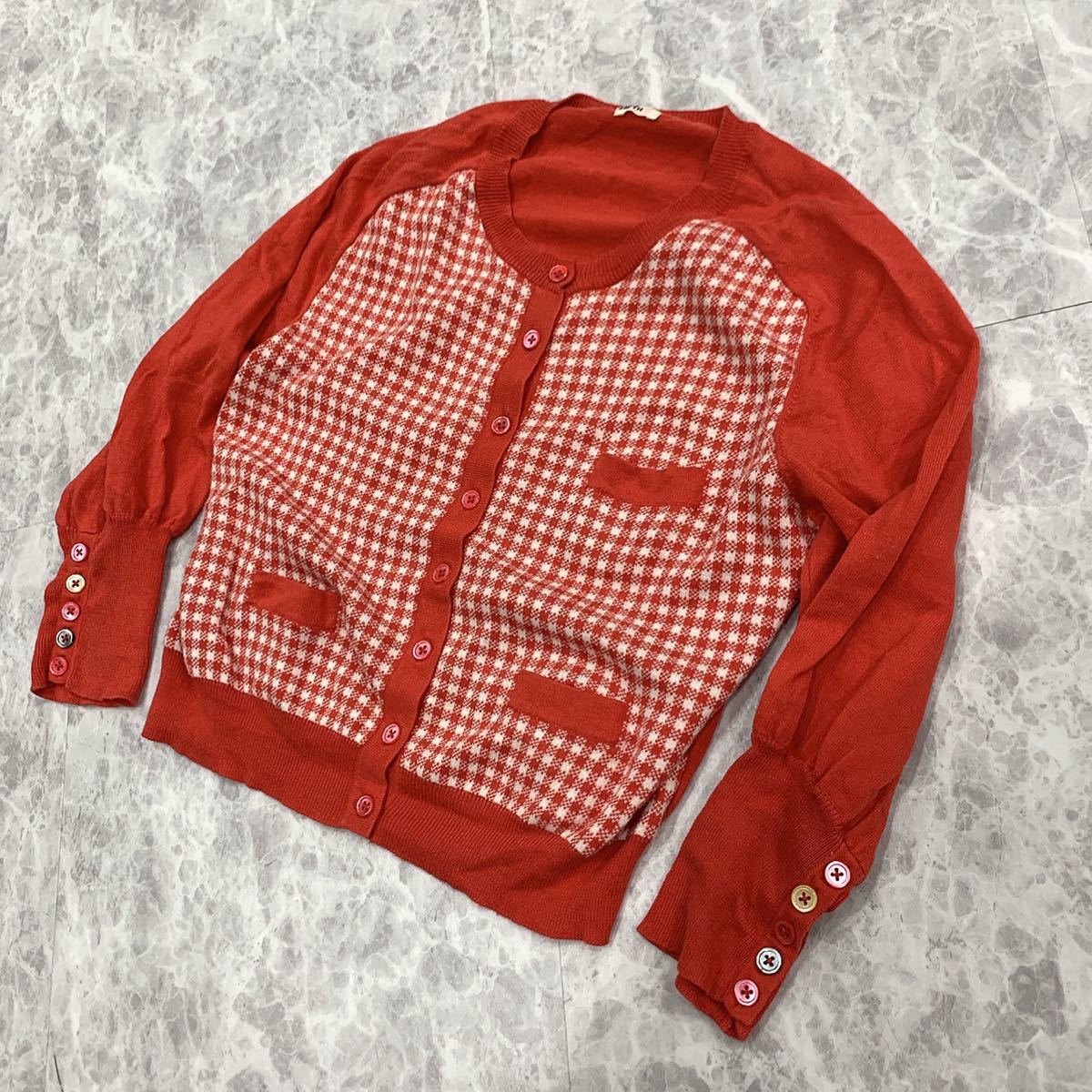 イヴ サンローラン リヴゴーシュ クロコダイル柄カシミア ニットMワニ