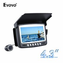 Eyoyo 水中カメラ 15 メートル 釣り竿型 4.3 液晶モニター 1000TVL フィッシュファインダー ナイトビジョン サンバイザー付_画像1