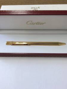 ☆Cartier カルティエ ゴールド ツイスト式 ボールペン!