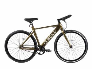  new goods * bicycle pist bike 700C Bull second [bru second ] 520mm Gold single gear blue horn vianova 7 part collection box 