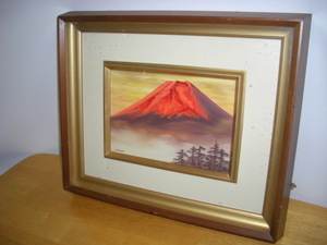 ◆森田浩二◆風景油彩画◆「赤富士」◆SMサイズ◆真作保証◆