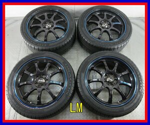 ■中古タイヤホイール■　LM SPORT Lehrmeister 17インチ 7.5J +50 5H 100 PIRELLI DRAGON 215/45R17 91W プリウス 激安 送料無料 J165