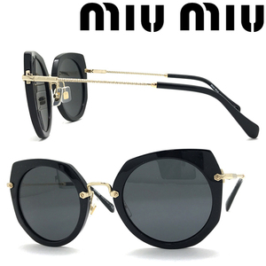 miu miu サングラス ミュウミュウ ブランド ブラック 0MU-02XS-1AB5SO