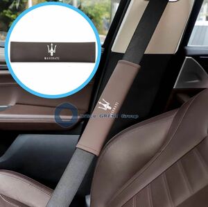 MASERATI Maserati seat belt pad protective cover re Van te Gran Turismo Ghibli Cuatro Porte Brown 
