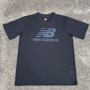 new balance ニューバランス 半袖Tシャツ 黒 ロゴTシャツ スポーツ スポーツウェア メンズ L