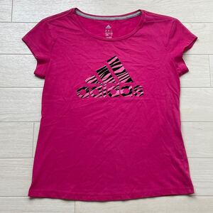 adidas アディダス 半袖Tシャツ ピンク スポーツ スポーツウェア カットソー レディース M
