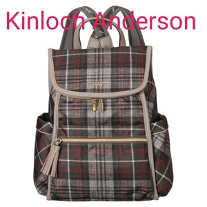  Kinloch Anderson キンロックアンダーソン タータンチェック キャッスルグレー柄 はっ水加工タウンリュックバック