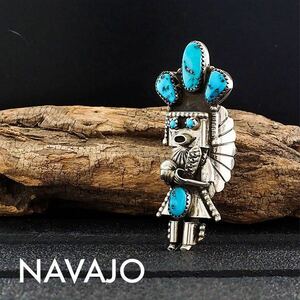 NAVAJO Doris smallcanyon Silver925 #12.5 ☆ インディアン ジュエリー アクセサリー ネイティブ アメリカン ナバホ カチナ ターコイズ